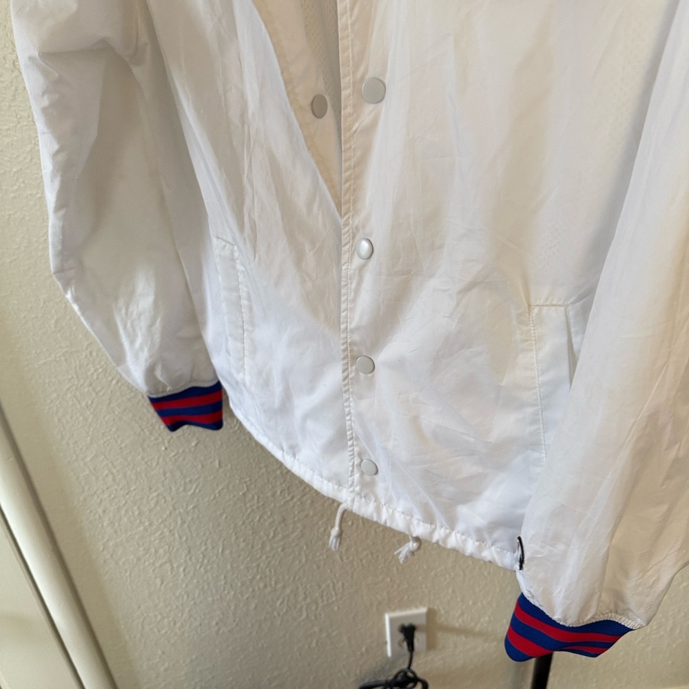 Champion Jacket Men’s Small VGUC white with red and blue accents - Picture 8 of 11
